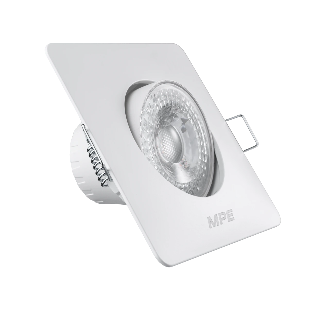 LED Downlight âm trần Chiếu điểm, Điều chỉnh hướng sáng, mặt vuông 7W ánh sáng trắng DLA2S-7T