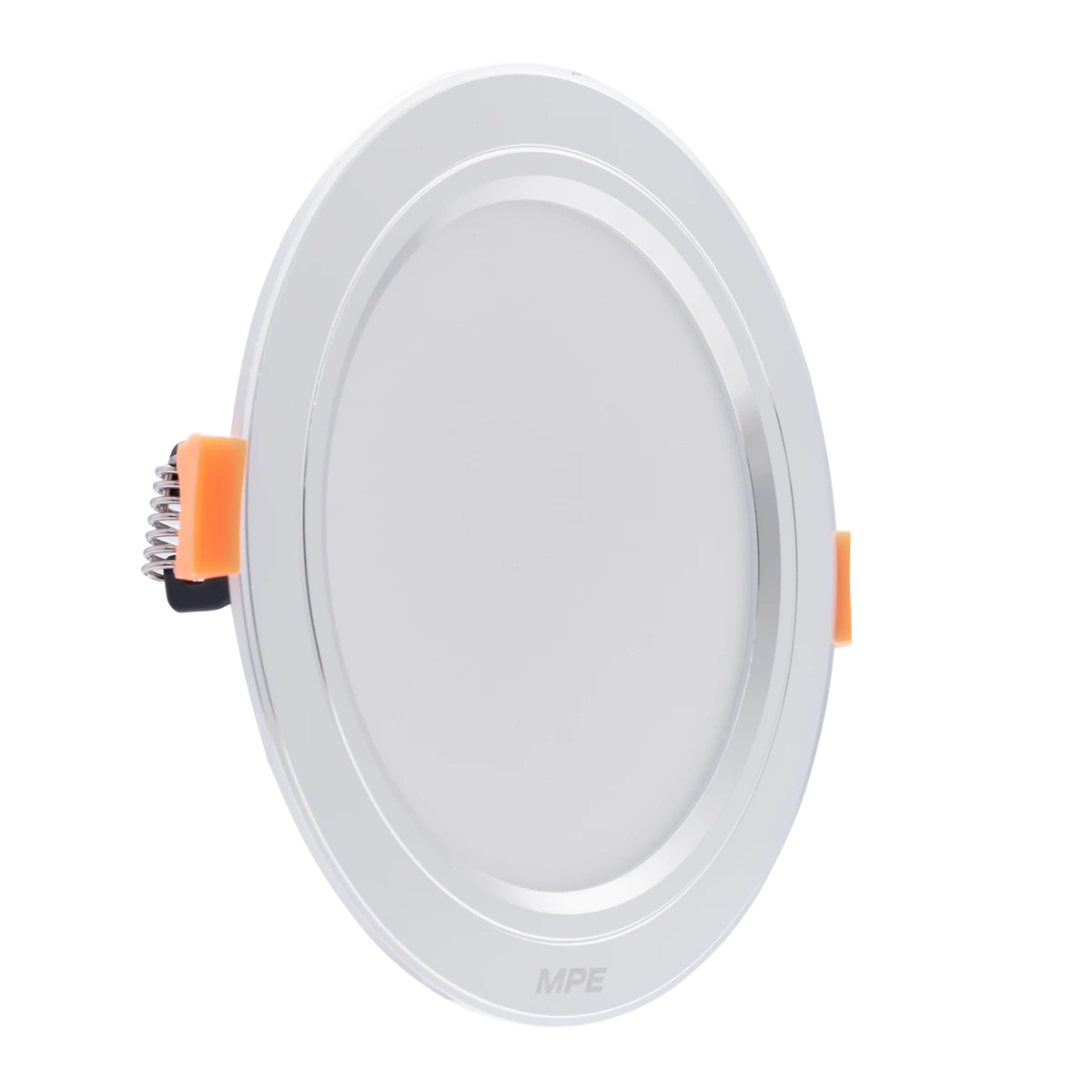 LED Downlight âm trần nhôm, viền bạc 7W ánh sáng trắng DLB2-7T
