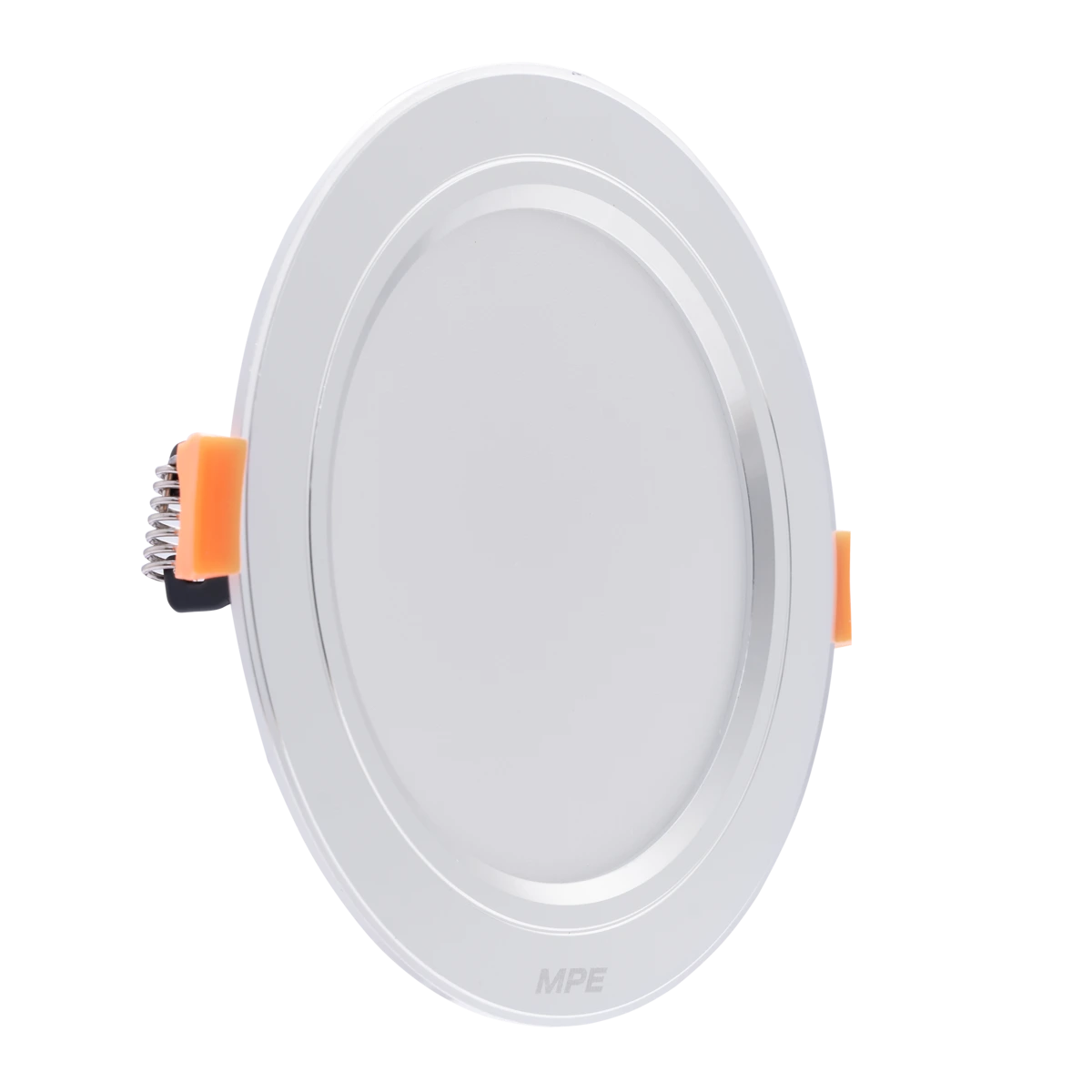 LED Downlight âm trần nhôm, viền bạc 9W ánh sáng trắng DLB2-9T