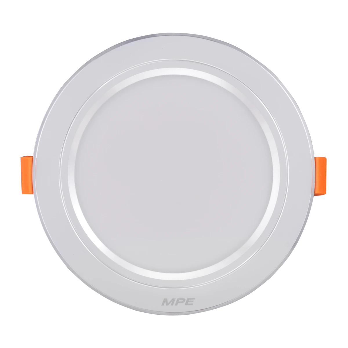 LED Downlight âm trần nhôm, viền bạc 9W, phi lớn, ánh sáng vàng DLBL-9V