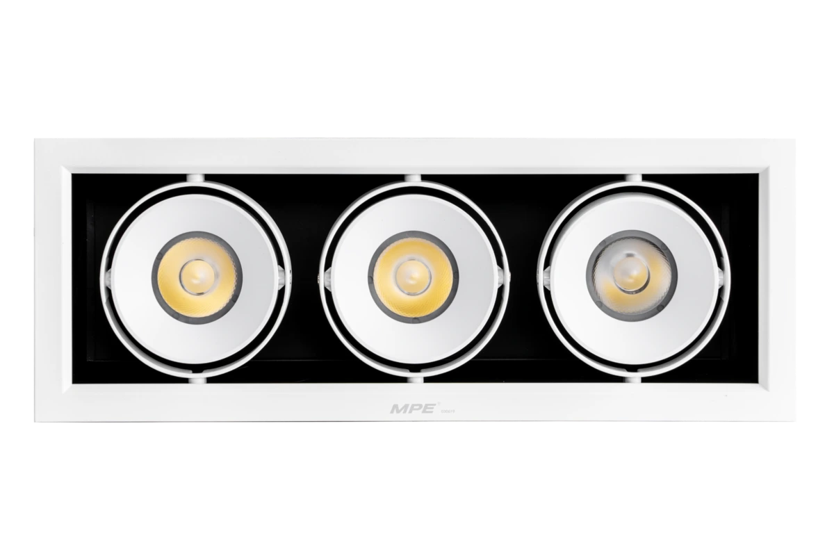 LED Downlight âm trần Chiếu điểm 3 đèn 20W ánh sáng trung tính DLS-320N