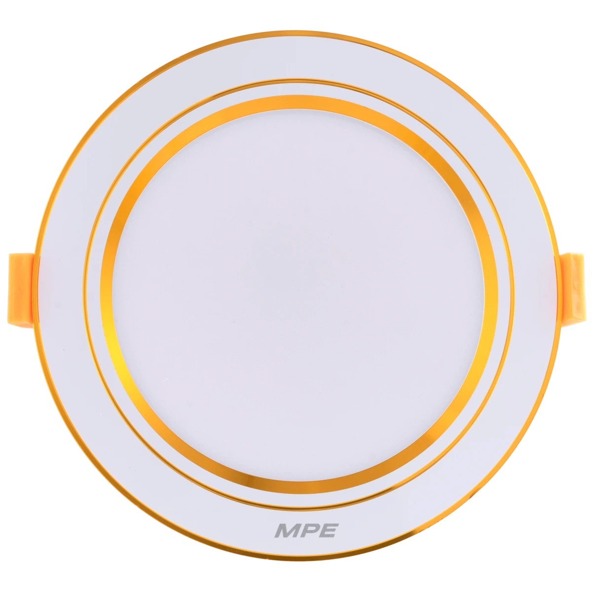 LED Downlight âm trần nhôm, viền vàng 12W ánh sáng vàng DLV-12V