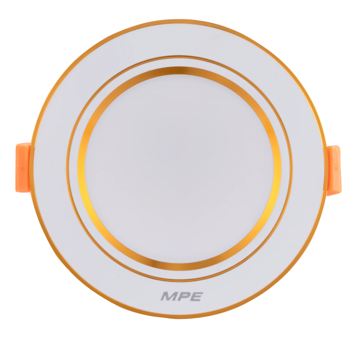 LED Downlight âm trần nhôm, viền vàng 9W, phi lớn, ánh sáng trung tính DLVL-9N