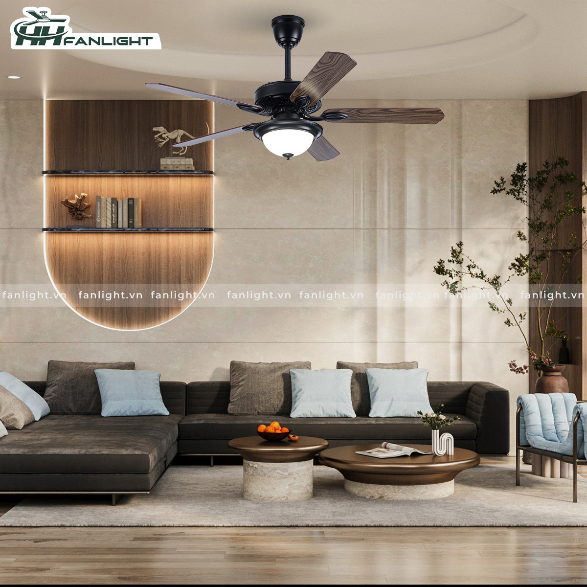 Quạt trần đèn cổ điển FL CD-504