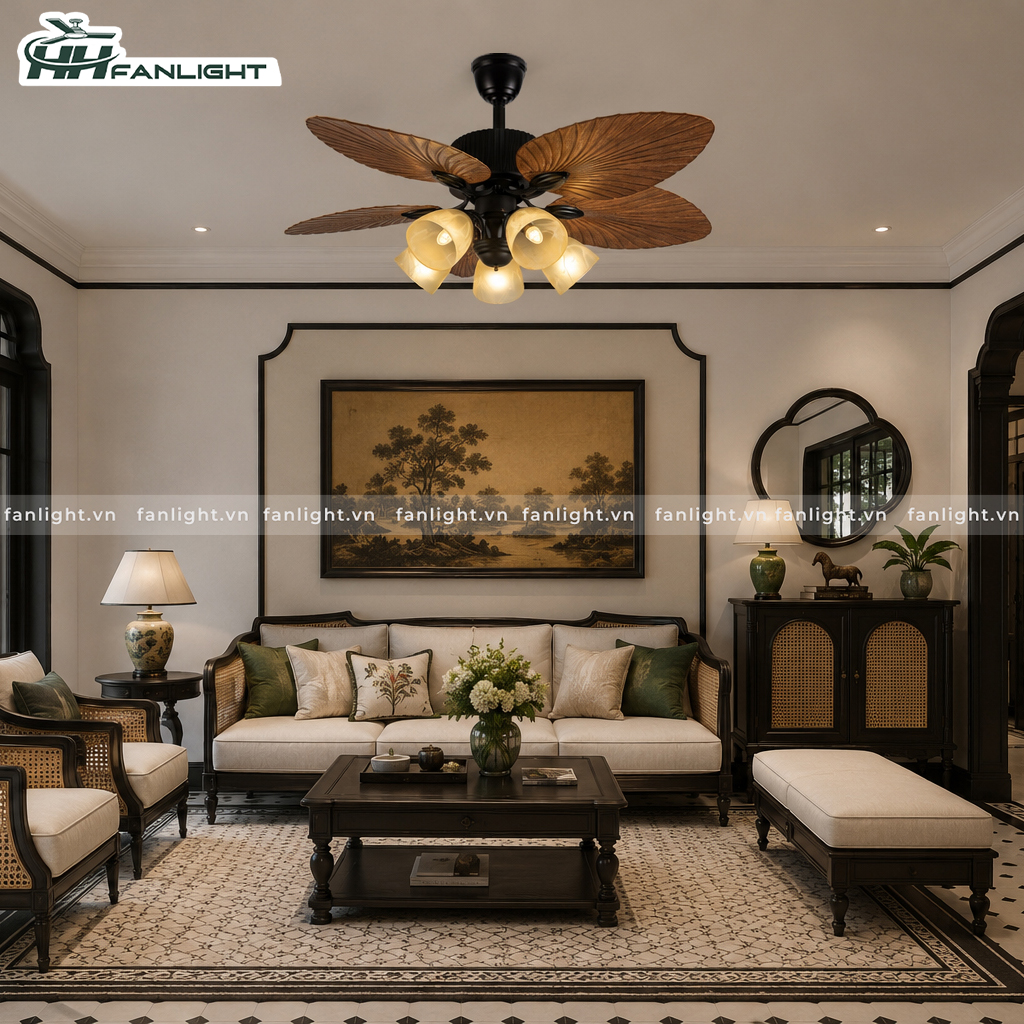 Quạt trần đèn cổ điển FL CD-505