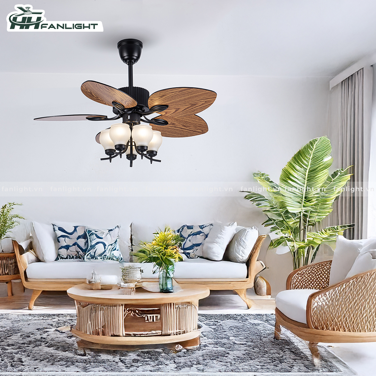 Quạt trần đèn cổ điển FL CD-508
