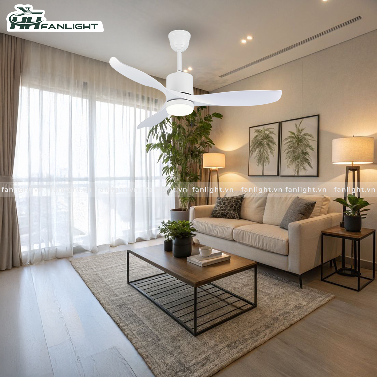 Quạt trần đèn hiện đại FL HD-305