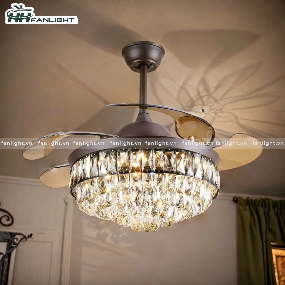 Quạt trần đèn giấu cánh FL HD-403