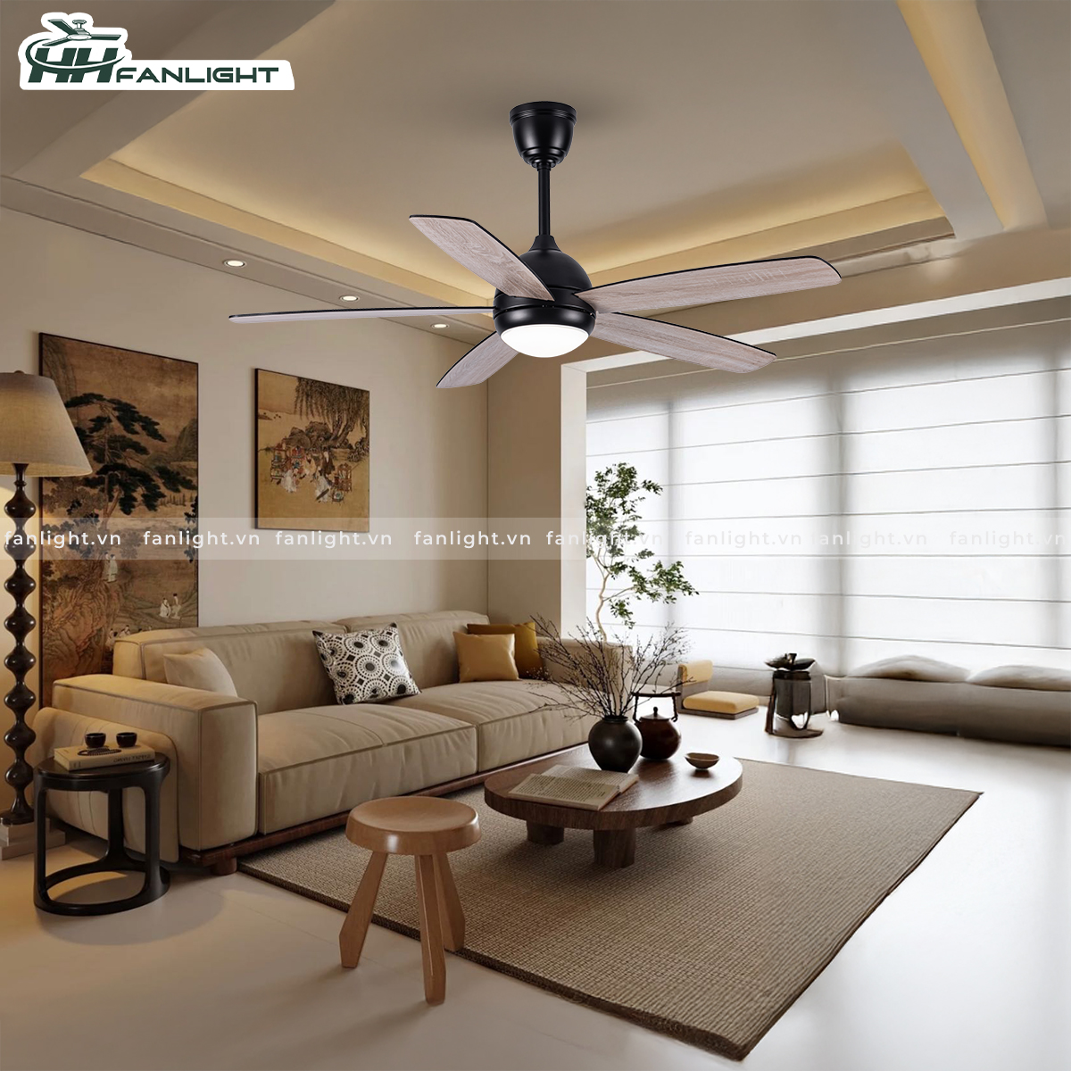 Quạt trần đèn hiện đại FL HD-503