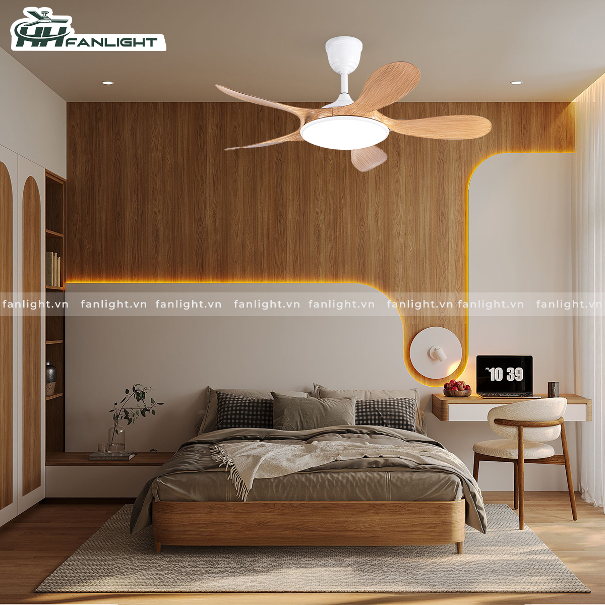 Quạt trần đèn hiện đại FL HD-504