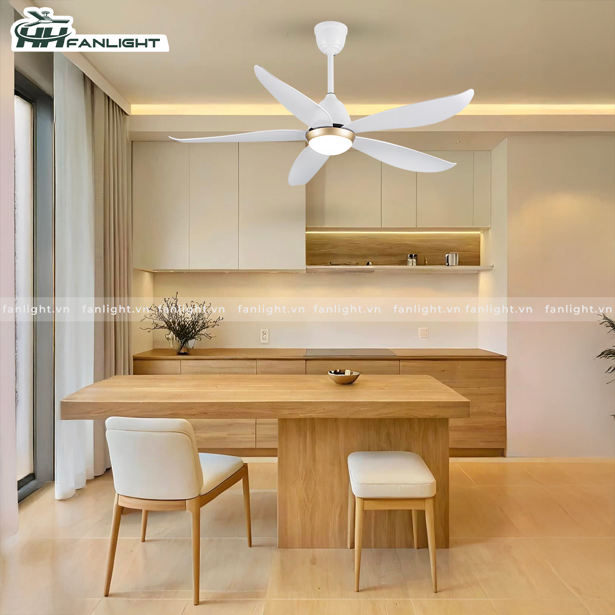 Quạt trần đèn hiện đại FL HD-505T