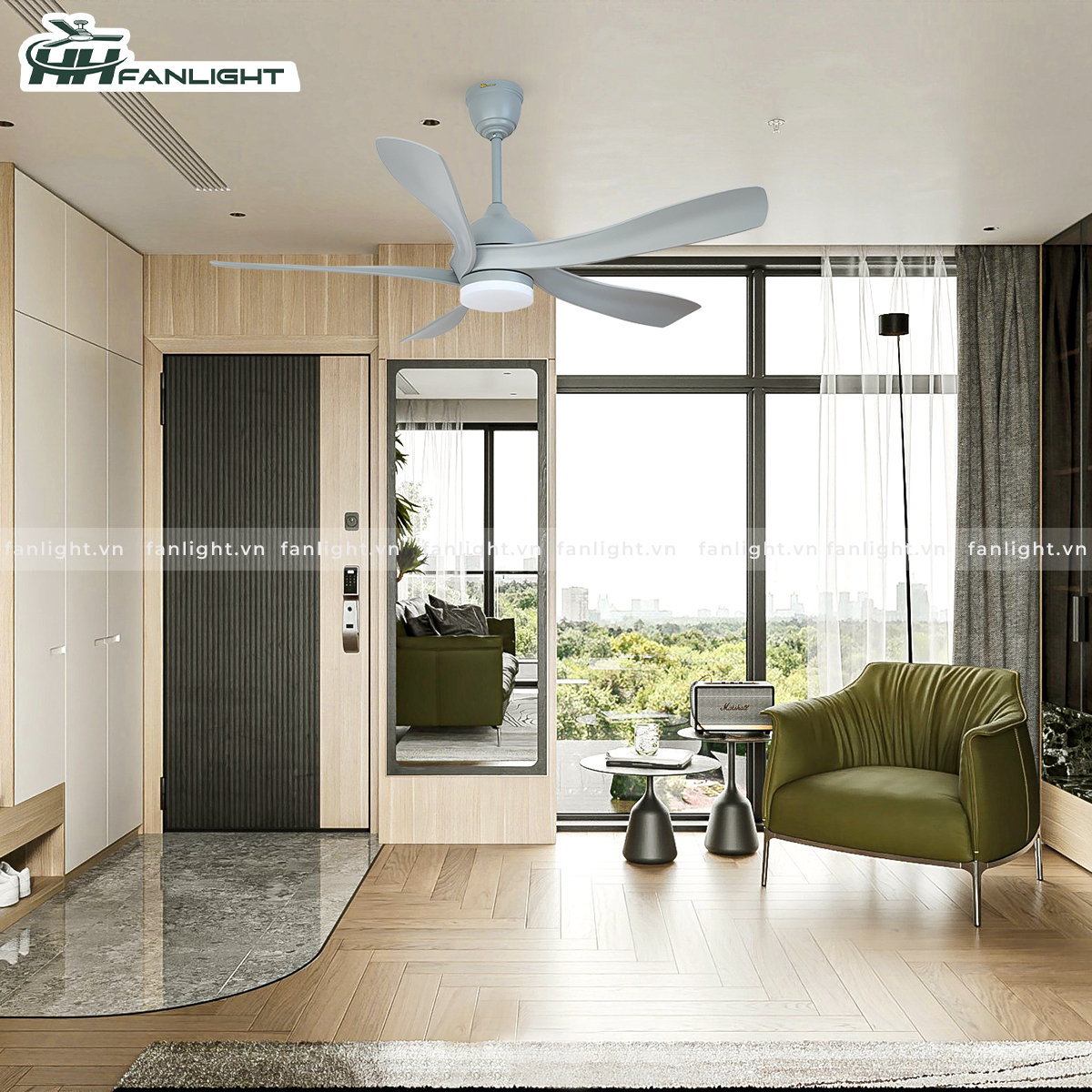 Quạt trần đèn hiện đại FL HD-506X
