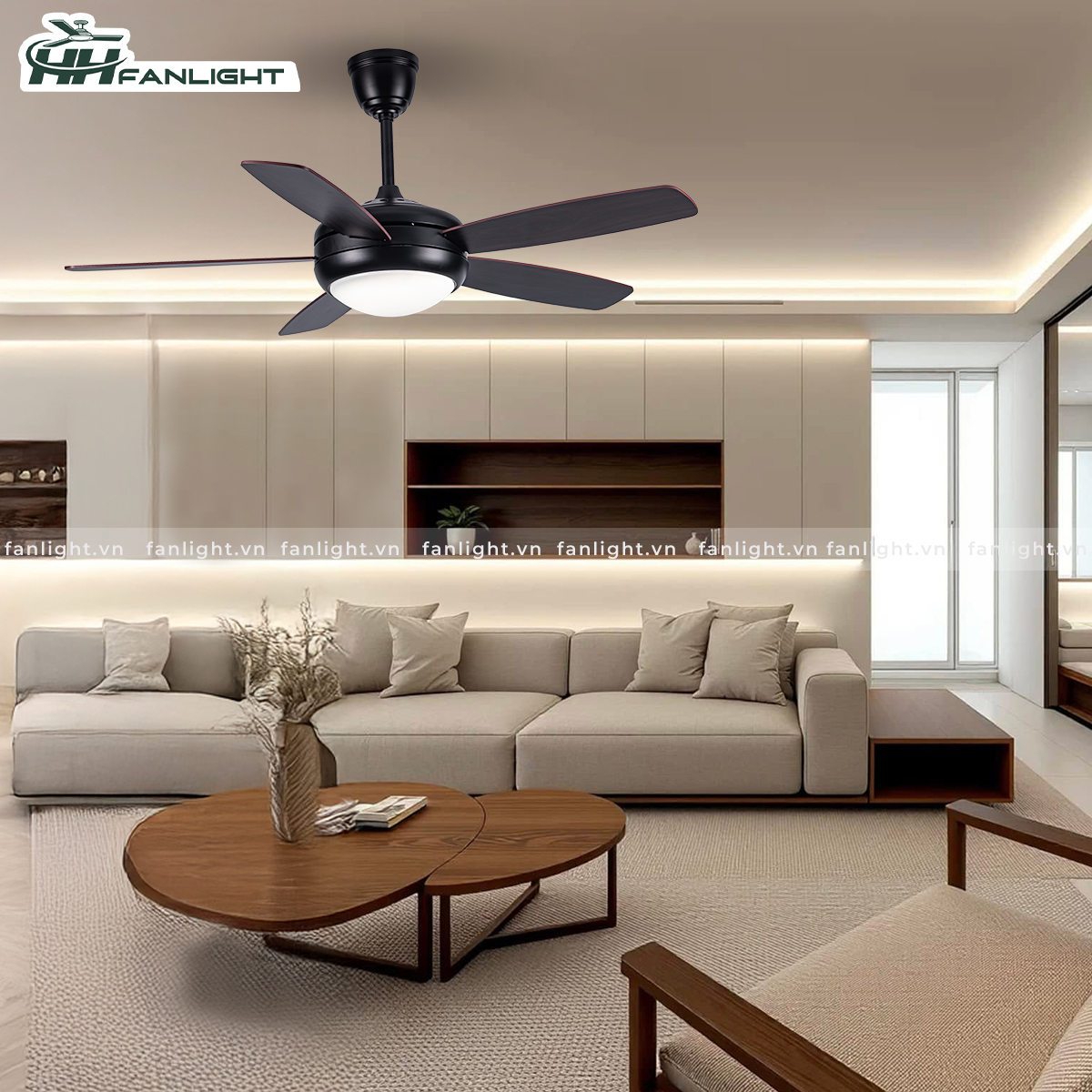 Quạt trần đèn hiện đại FL HD-510