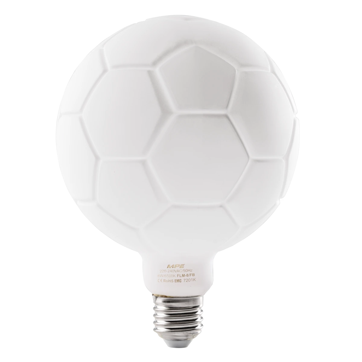 LED Bulb Filament hình trái banh thân đèn màu Milky 6W ánh sáng trắng FLM-8/FB