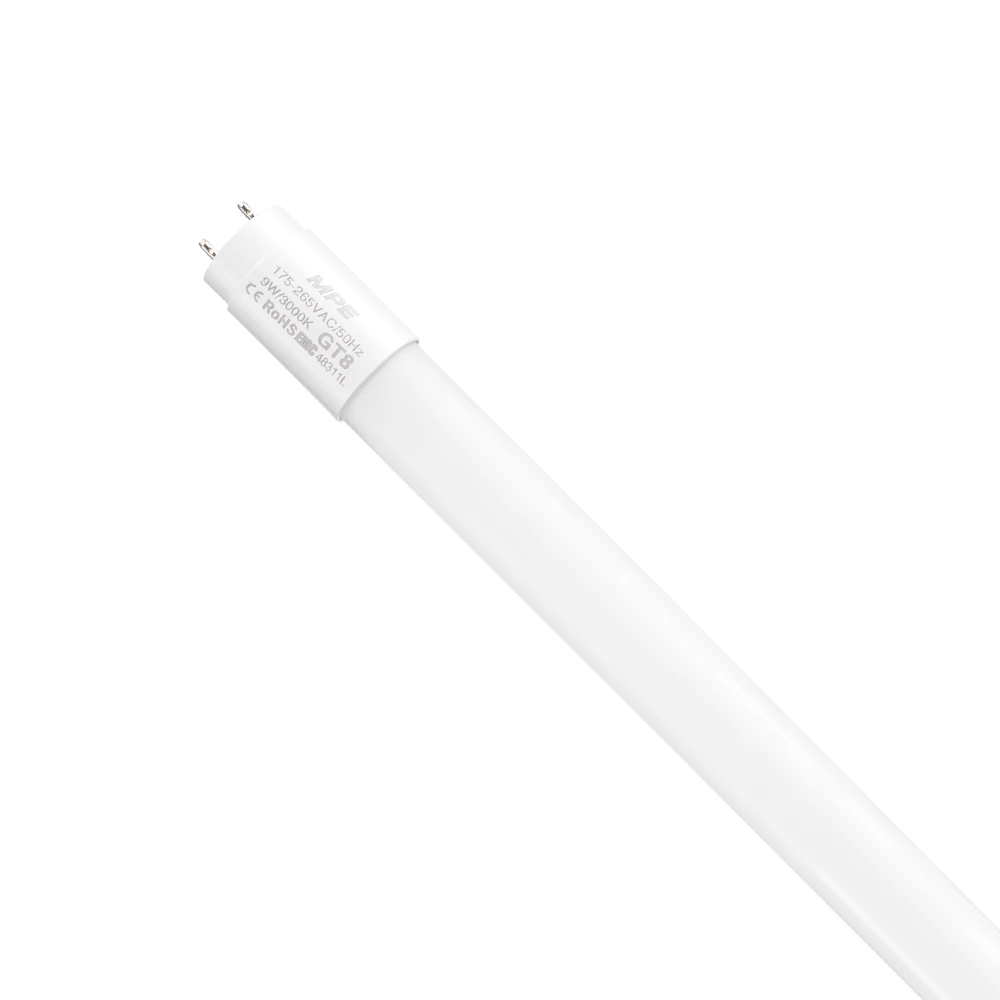 LED tube thuỷ tinh 0.6m 9W ánh sáng vàng GT8-60V