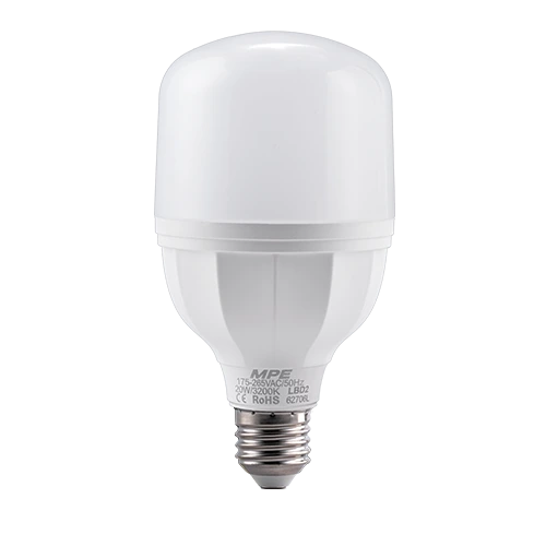 LED Bulb thân nhựa 20W ánh sáng vàng LBD2-20V