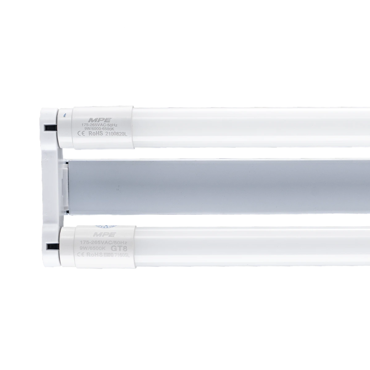 Bộ máng LED Tube thuỷ tinh 2x9W 0.6m ánh sáng vàng MGT-210V