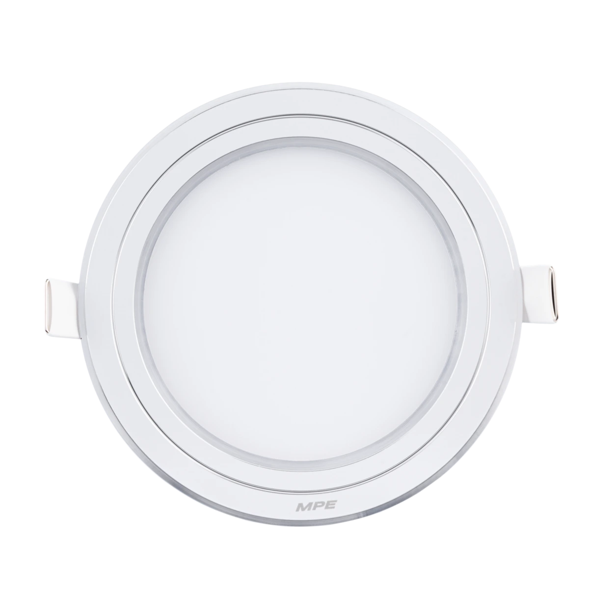 LED Panel âm trần nhôm viền bạc mặt tròn 12W phi nhỏ - 3 chế độ màu RPL-12S/3C/S