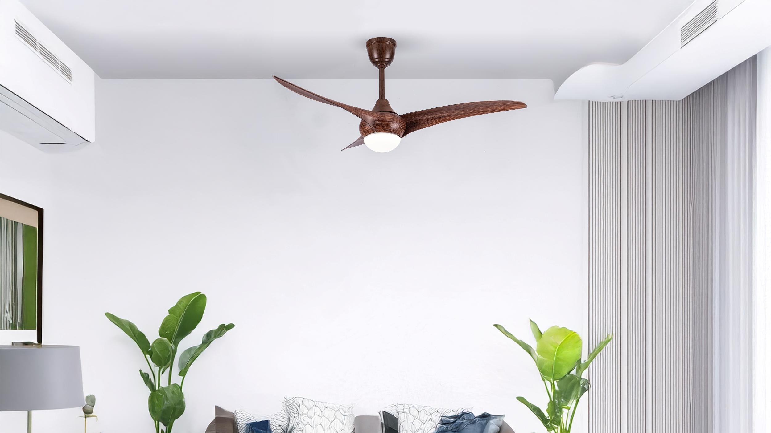 Quạt trần hiện đại 3 cánh cho phòng khách Fanlight FL HD-304N