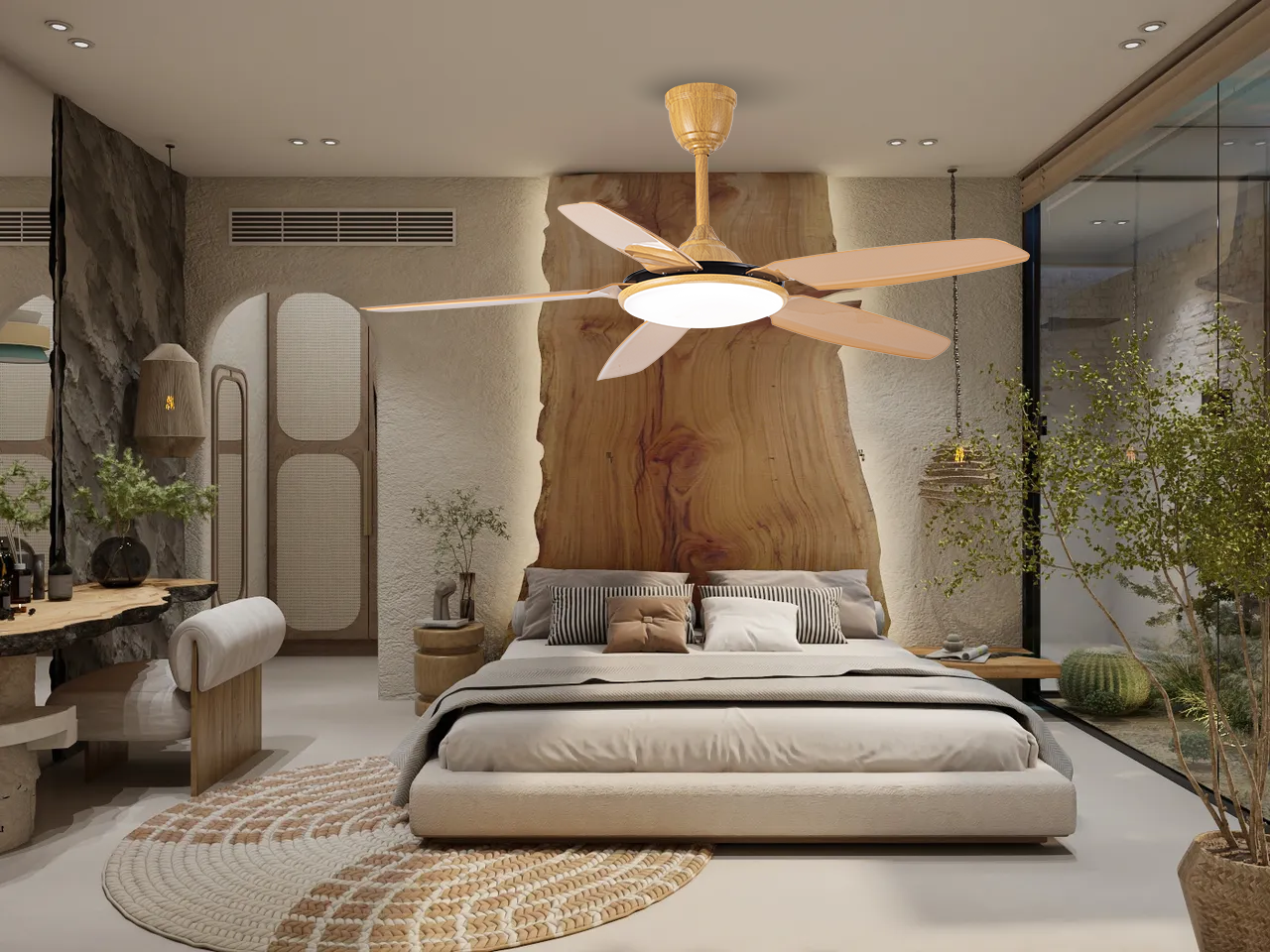 Quạt trần 5 cánh FL HD-501V cho phòng ngủ, phòng khách