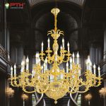 Đèn Chùm Xi Vàng 24K CNQT-193