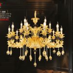 Đèn Chùm Xi Vàng 24K CNQT-222