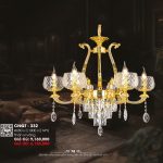 Đèn Chùm Xi Vàng 24K CNQT-332