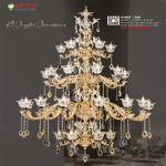 Đèn Chùm Xi Vàng 24K CNQT-385