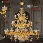 Đèn Chùm Xi Vàng 24K CNQT-428