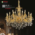 Đèn Chùm Xi Vàng 24K CNQT-429