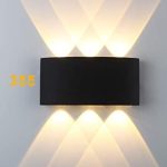 Đèn Vách Tường VNT2222 Đen 6 bóng