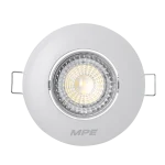 LED Downlight âm trần Chiếu điểm, Điều chỉnh hướng sáng, mặt tròn 7W ánh sáng vàng DLA2R-7V