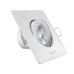 LED Downlight âm trần Chiếu điểm, Điều chỉnh hướng sáng, mặt vuông 7W ánh sáng vàng DLA2S-7V