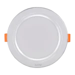 LED Downlight âm trần nhôm, viền bạc 12W ánh sáng vàng DLB-12V