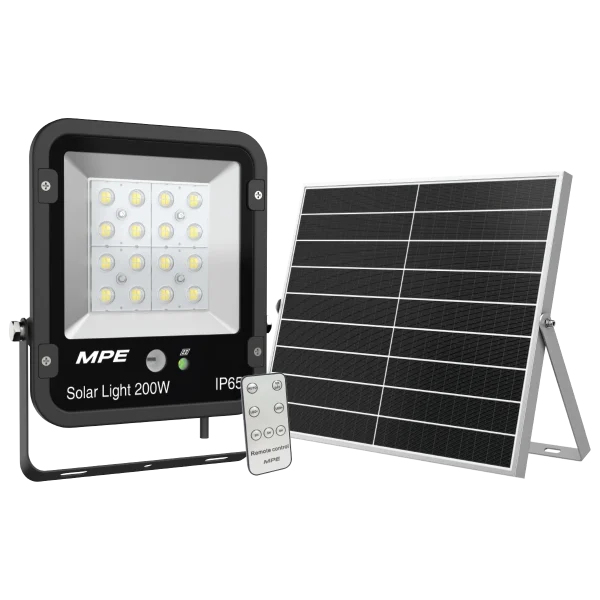 LED pha năng lượng mặt trời 200W ánh sáng vàng SFLD2-200V